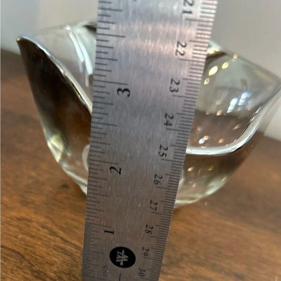 MCM Dorothy Thorpe Style Silver Fade Glass Triangle Salad/Candy/Dip Bowl EUC - Picture 7 of 7